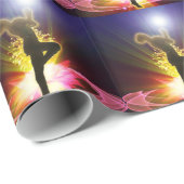 Tänzer im Scheinwerfer Geschenkpapier (Rolleneckpunkt)