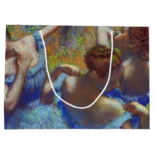 Tänzer in Blau, Edgar Degas große Geschenktasche Große Geschenktüte (Rückseite)