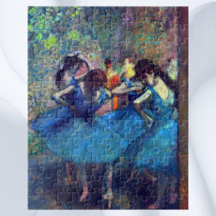 Tänzer in Blau von Edgar Degas, Vintage Ballet Art Puzzle