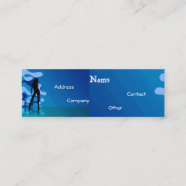 Tänzer in blauem Lila Mini Visitenkarte