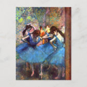 Tänzer in Blue Ballet Edgar Degas Postkarte (Vorderseite)