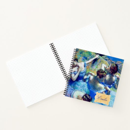 Tänzer in Blue von Degas Sketchbook Notizblock (Innenseite)