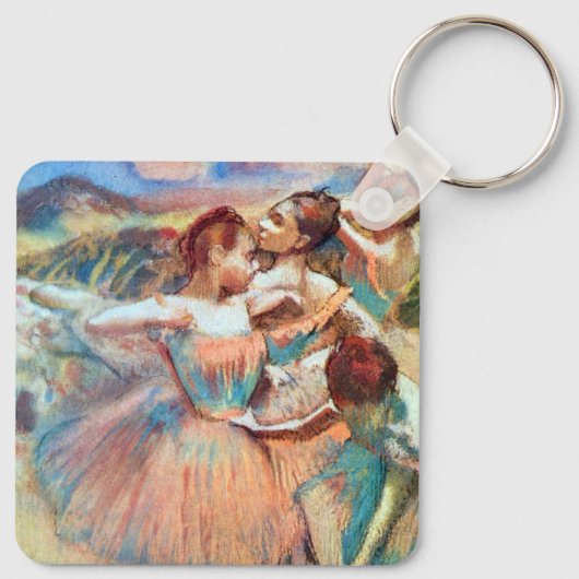 Tänzer in einer Landschaft von Edgar Degas Schlüsselanhänger (Rückseite)