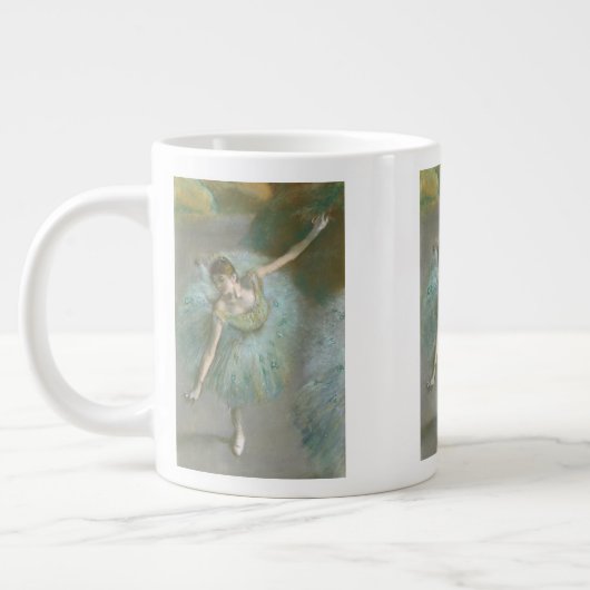 Tänzer in Green Edgar Degas Jumbo-Tasse (Links)