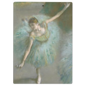Tänzer in Green Edgar Degas Klemmbrett (Rückseite)