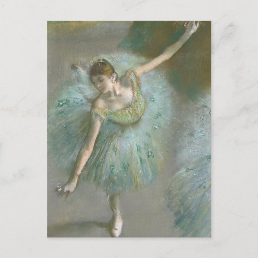 Tänzer in Green Edgar Degas Postkarte (Vorderseite)