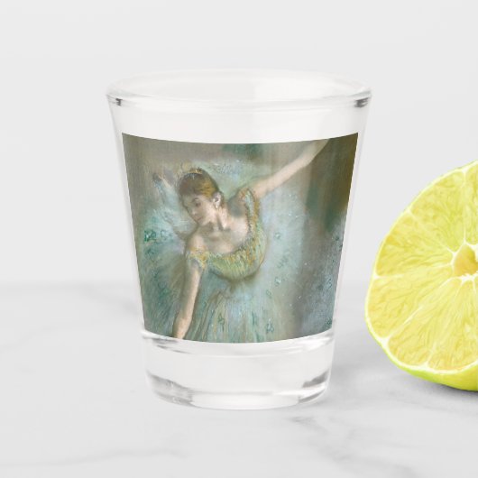 Tänzer in Green Edgar Degas Schnapsglas (Vorderseite)