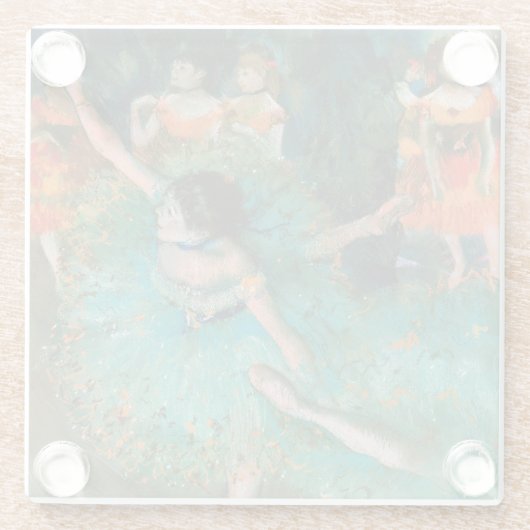 Tänzer in Grün von Edgar Degas Glasuntersetzer (Rückseite)