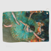 Tänzer in Grün von Edgar Degas Golfhandtuch (Horizontal)