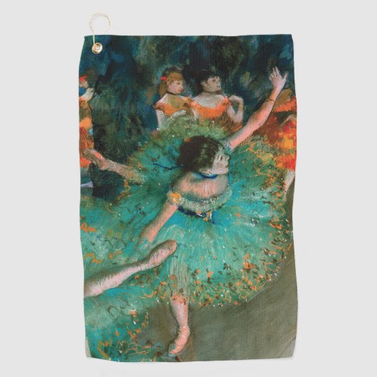 Tänzer in Grün von Edgar Degas Golfhandtuch (Vorderseite)