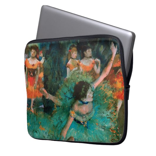Tänzer in Grün von Edgar Degas Laptopschutzhülle (Vorderseite Links)