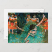 Tänzer in Grün von Edgar Degas Postkarte (Vorne/Hinten)