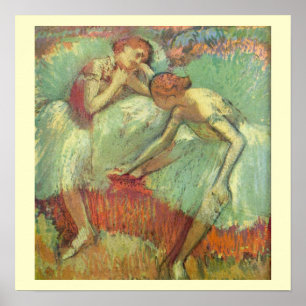 Tänzer in Grün von Edgar Degas, Vintages Ballett Poster