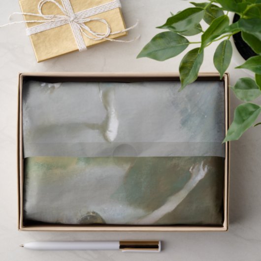 Tänzer in grünem Degas, Art Decoupage Seidenpapier (Geschenk)