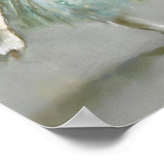 Tänzer in grünem Degas, Art Poster (Ecke)