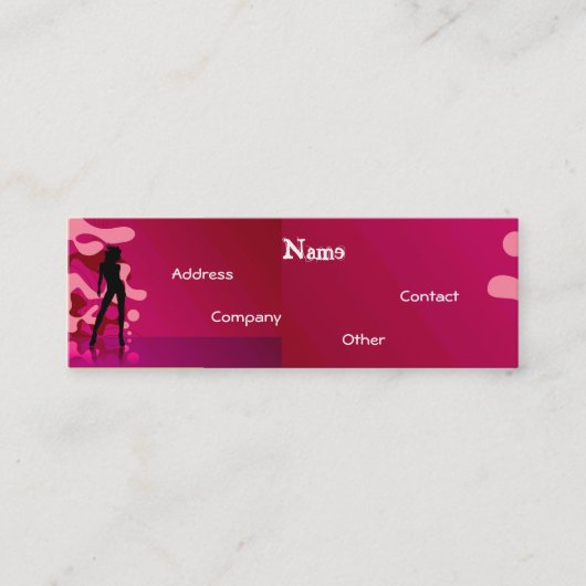 Tänzer in Lila Rosa I Mini Visitenkarte (Vorderseite)