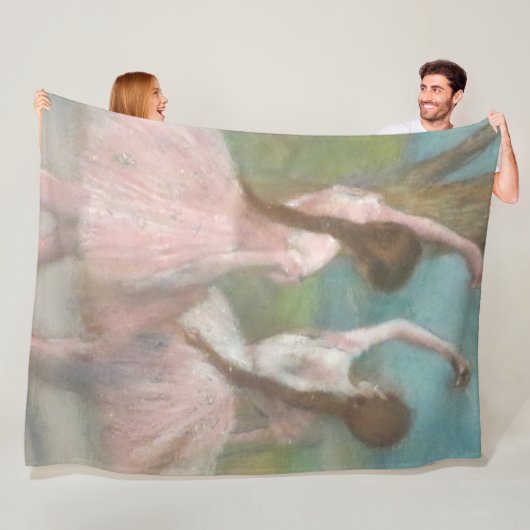 Tänzer in Pink Edgar Degas Fleecedecke (Beispiel)