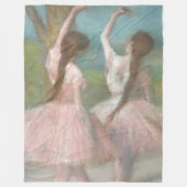 Tänzer in Pink Edgar Degas Fleecedecke (Vorderseite)