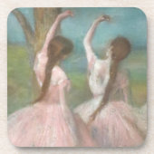 Tänzer in Pink Edgar Degas Getränkeuntersetzer (Vorderseite)