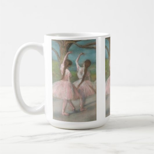 Tänzer in Pink Edgar Degas Kaffeetasse (Links)