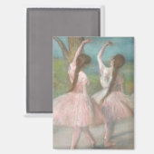 Tänzer in Pink Edgar Degas Magnet (Vorderseite/Rückseite)