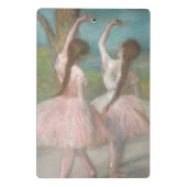 Tänzer in Pink Edgar Degas Mini Klemmbrett (Rückseite)