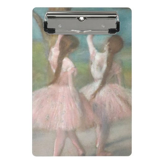Tänzer in Pink Edgar Degas Mini Klemmbrett (Vorderseite)