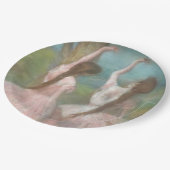 Tänzer in Pink Edgar Degas Pappteller (Schrägansicht)