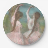 Tänzer in Pink Edgar Degas Pappteller (Vorderseite)