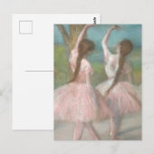 Tänzer in Pink Edgar Degas Postkarte (Vorne/Hinten)