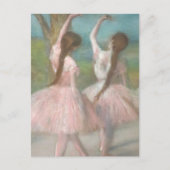 Tänzer in Pink Edgar Degas Postkarte (Vorderseite)