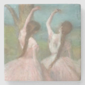 Tänzer in Pink Edgar Degas Steinuntersetzer (Vorderseite)