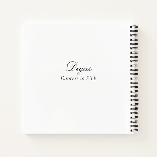 Tänzer in Pink von Degas Sketchbook Notizblock (Rückseite)