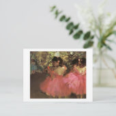 Tänzer in rosa Postkarte (Stehend Vorderseite)
