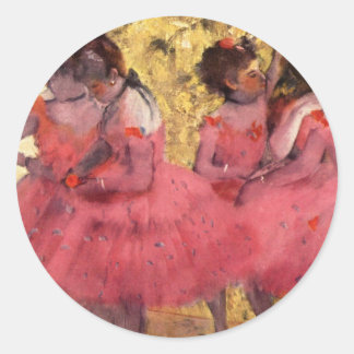 Tänzer in Rosa Runder Aufkleber