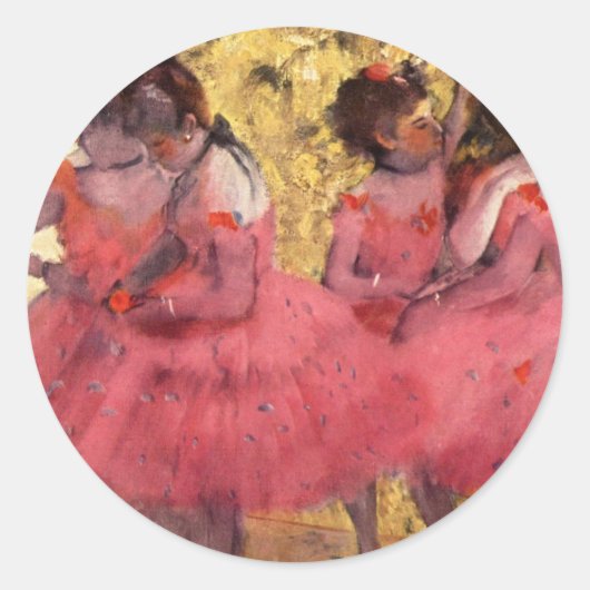 Tänzer in Rosa Runder Aufkleber (Vorderseite)