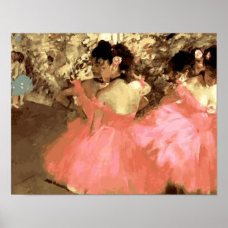 Tänzer in Rosa von Degas Poster