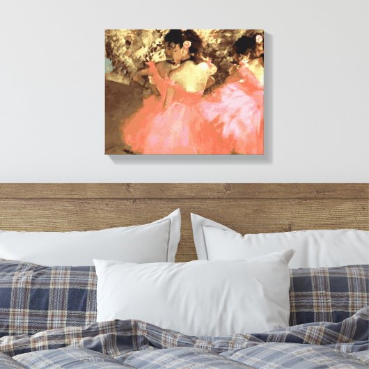 Tänzer in Rosa von Degas Wrapped Canvas Leinwanddruck (Insitu (Schlafzimmer))