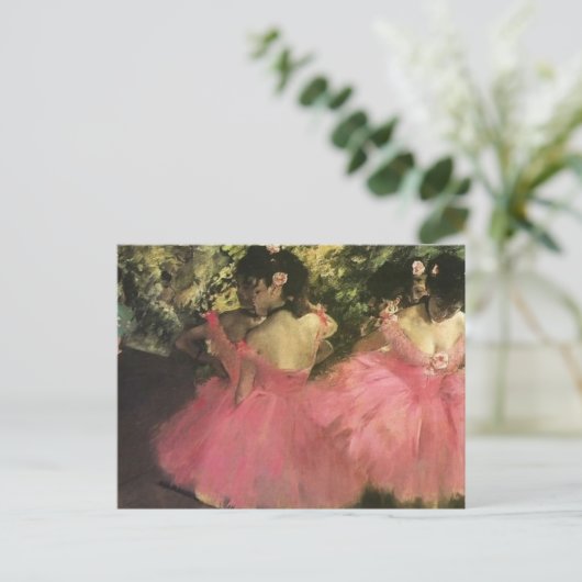 Tänzer in Rosa von Edgar Degas Postcard Postkarte (Stehend Vorderseite)