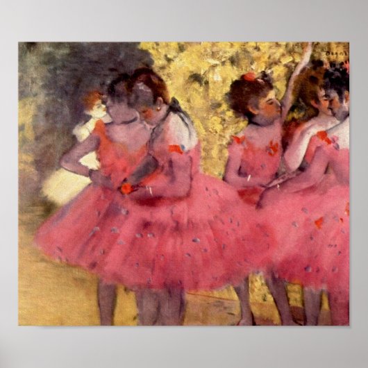 Tänzer in Rosa von Edgar Degas Poster (Vorne)