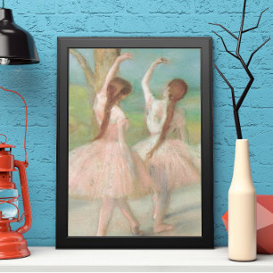Tänzer in Rosa von Edgar Degas, Vintage Ballettkun Poster