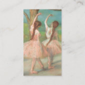 Tänzer in Rosa von Edgar Degas Visitenkarte (Rückseite)