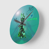 Tänzer *Jinx* Runde Wanduhr (Winkel)