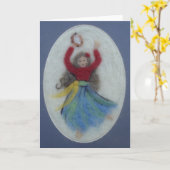 Tänzer Karte (Gelbe Blume)