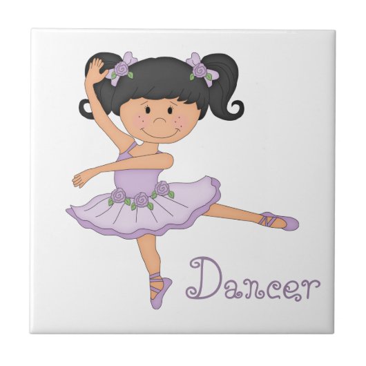Tänzer-Kleine Ballerina Fliese (Vorderseite)
