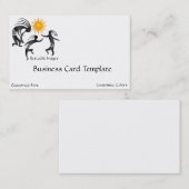 Tänzer Kokopelli Logo Business Card Visitenkarte (Vorne/Hinten)