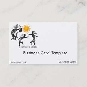 Tänzer Kokopelli-Logo Visitenkarte