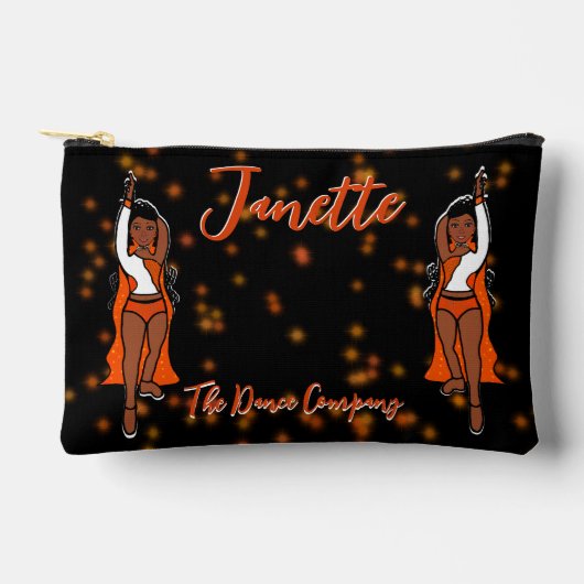 Tänzer/Majorette Orange Spark Accessory Pouch Zubehörtasche (Vorderseite)