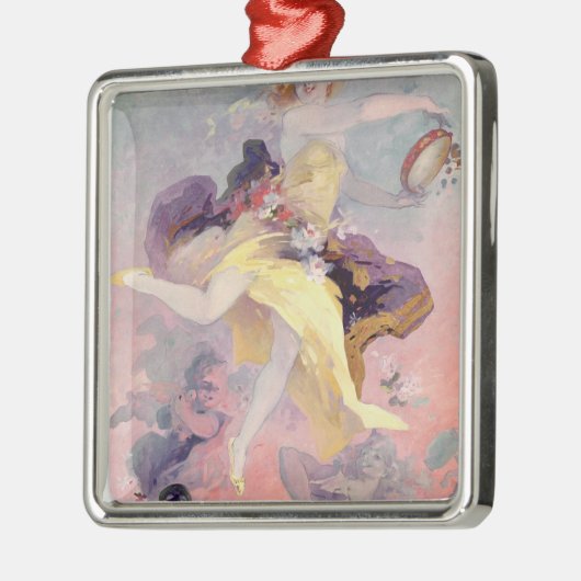 Tänzer mit einem baskischen Tambourine Ornament Aus Metall (Links)