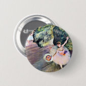 Tänzer mit einem Bouquet von Blume von Edgar Degas Button (Vorne & Hinten)